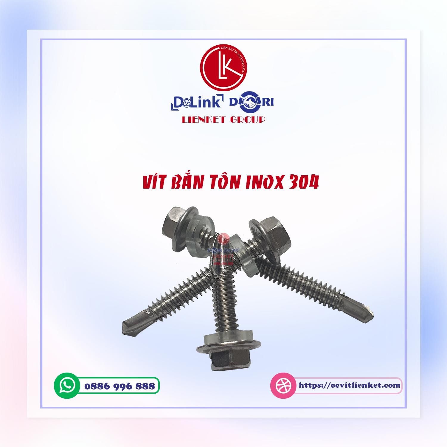 Vít bắn tôn inox 304 — ảnh giới thiệu